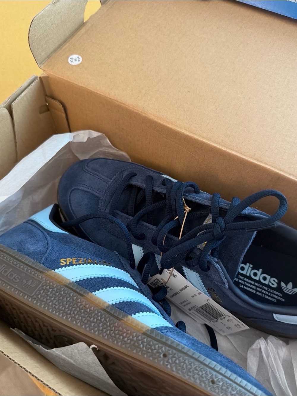 adidas Men’s Spezial Suede Sneakers in Navy and Light Blue